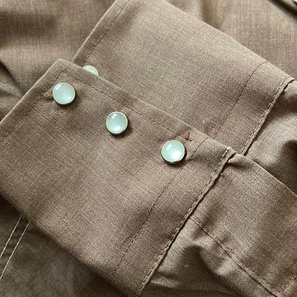 Men's western Chute #1 long sleeve pearl snap dress shirt - Picture 2 of 5